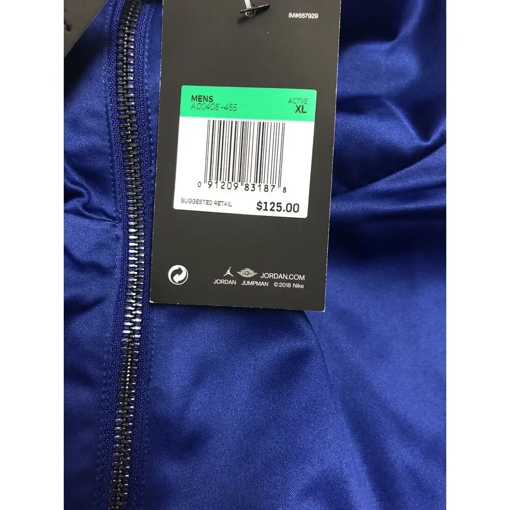 Nike Air Jordan Wings Pullover Jacket Mens Size XL Satin Feel AO0406-455